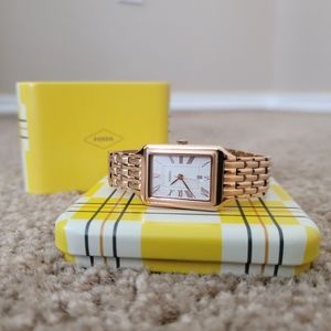 Fossil Raquel Three-Hand Date Rose Gold-Tone Stainless Steel Watch